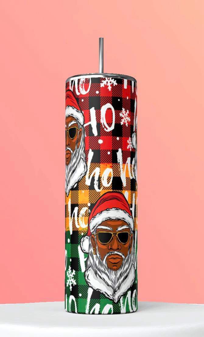 Multicolor Santa 20oz Tumbler