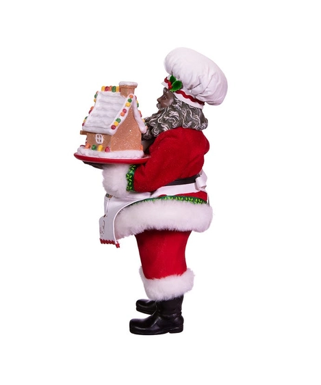 10.5″Fabriche Black Chef Santa