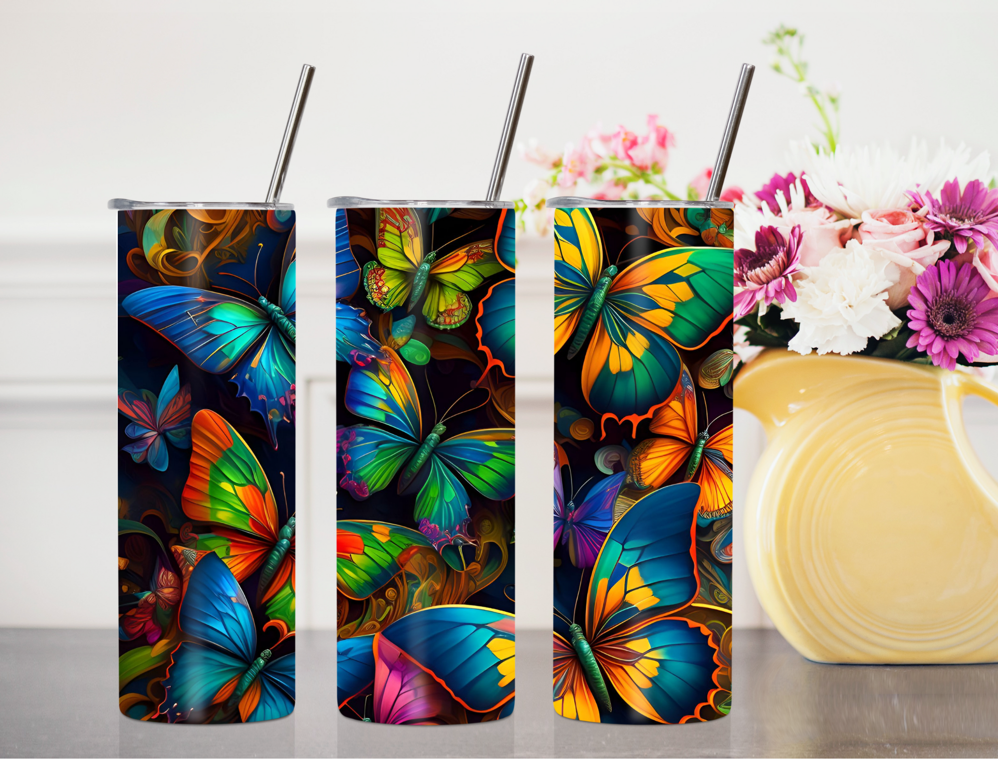 Spring Floral Tumbler- 20oz